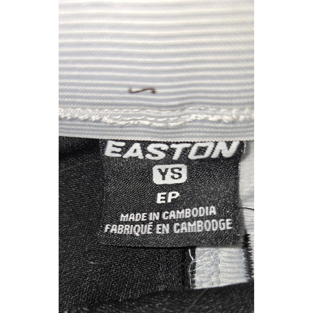Easton Youth Small Black Baseball Pants Elastic Bottom Double Snap Waist YS - Picture 3 of 5